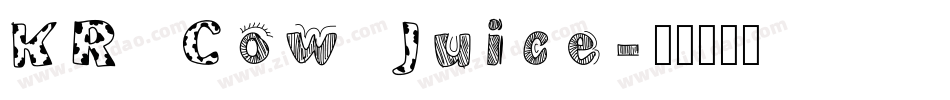 KR Cow Juice字体转换